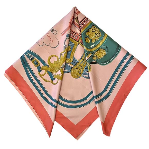 Hermes Brides de Gala Double Face Scarf 90 - Hermès Reversible Silk Twill Scarf - Picture 12 of 13